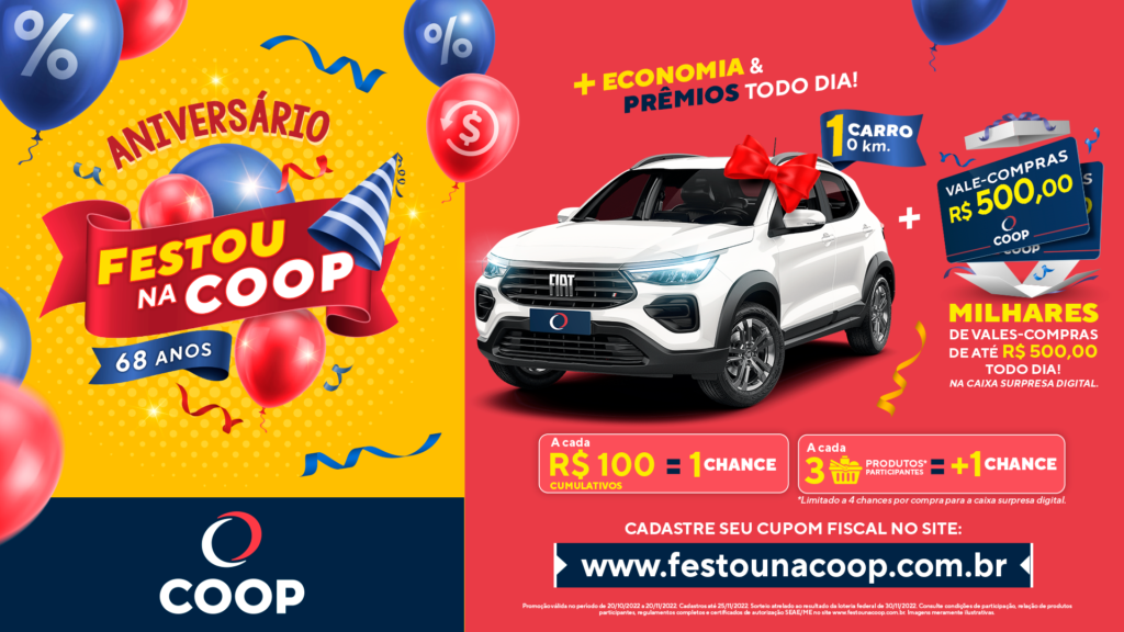 Coop Drogaria lança promoção de aniversário