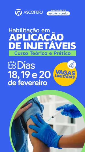 Banner curso de injetáveis Ascoferj