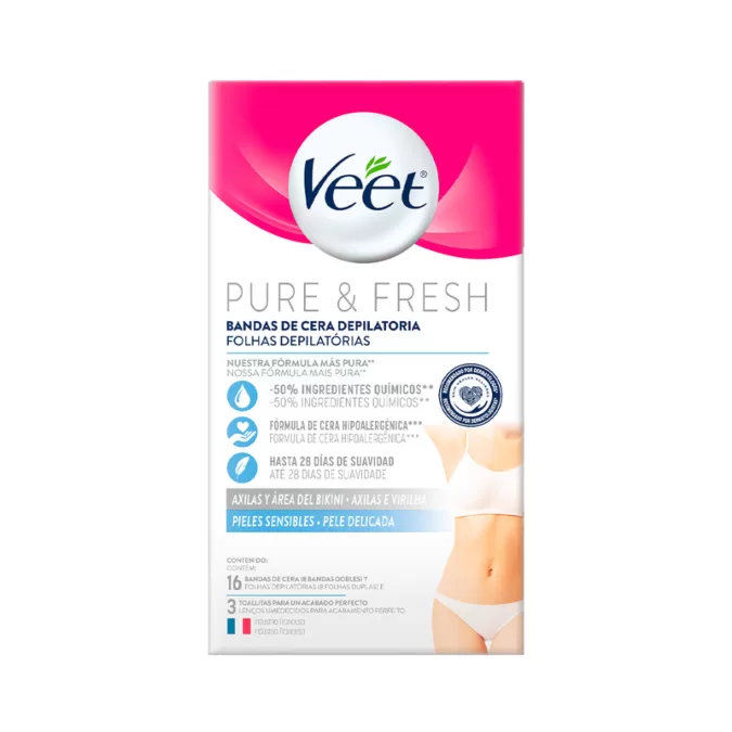 Veet amplia a linha Pure & Fresh para o segmento de folhas depilatórias