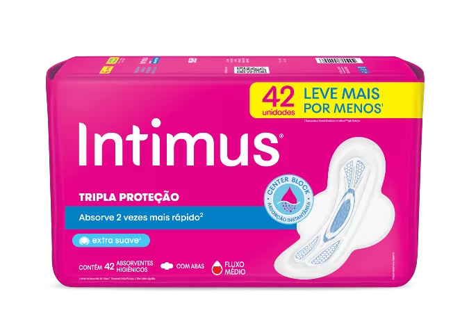 Intimus lança Absorvente Tripla Proteção em nova embalagem
