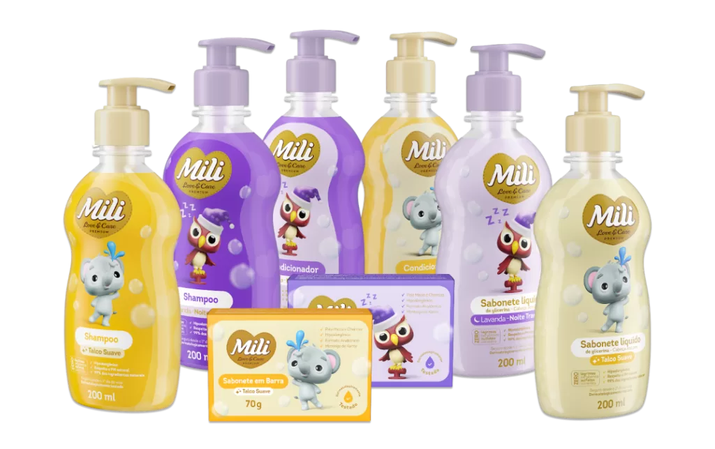 Mili lança produtos de higiene infantil para cuidados com bebês