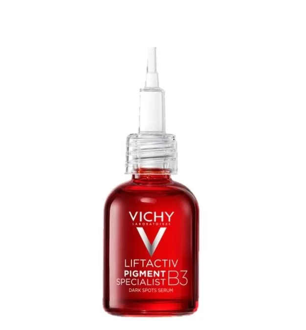 Novo sérum antimanchas da Vichy reduz até 86% das manchasA fórmula combate a hiperpigmentação, uniformiza o tom da pele e suaviza rugas e linhas finas, revelando uma pele radiante e com aparência mais jovem. O Melasyl é responsável por capturar o excesso de melanina antes que ele cause diferença de tonalidade, reduzindo em até 86% as manchas do rosto, em todos os tipos de pele. A Niacinamida, por sua vez, age na camada da pele diretamente contra a hiperpigmentação, reduzindo visivelmente as manchas. Vichy Liftactiv Pigment Specialist B3 Sérum Antimanchas oferece uma experiência sensorial única, proporcionando hidratação com acabamento aveludado e textura não oleosa — um diferencial para quem luta contra a oleosidade excessiva no rosto. Com rápida absorção, funciona em todas as peles, das mais jovens às mais maduras, em todas as tonalidades, abrangendo a diversidade do público brasileiro.