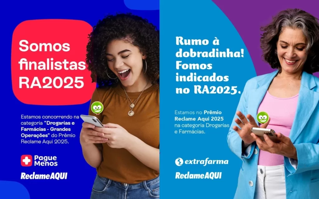 Pague Menos e Extrafarma são indicadas ao Prêmio Reclame Aqui 2025