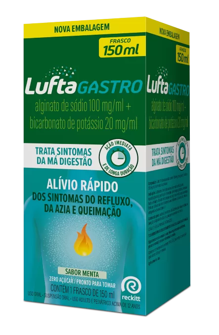 Luftagastro relança o formato garrafa para alívio da azia e do refluxo