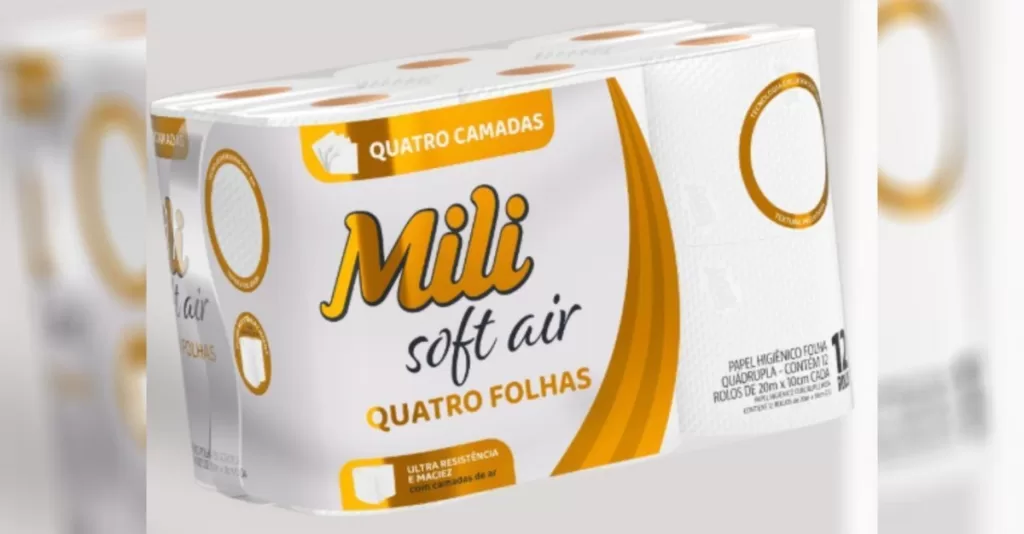 Mili lança papel higiênico folha quádrupla com tecnologia Soft Air