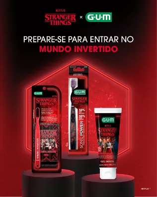 GUM lança linha exclusiva inspirada na série Stranger Things, da Netflix