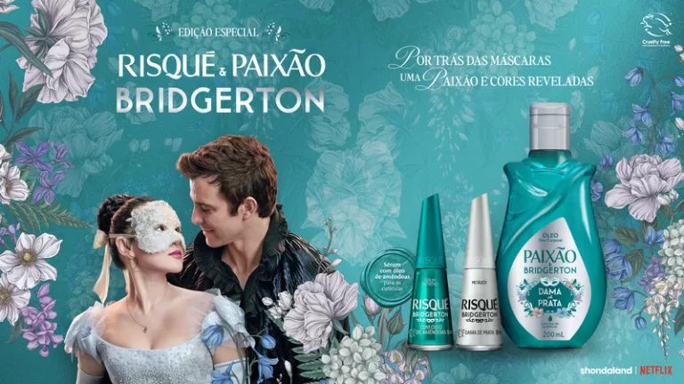 Coty apresenta colaboração inédita de Risqué & Paixão com Bridgerton