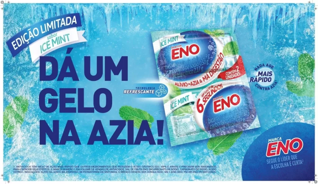 ENO apresenta novo sabor Ice Mint e realiza ativações refrescantes durante o Carnaval