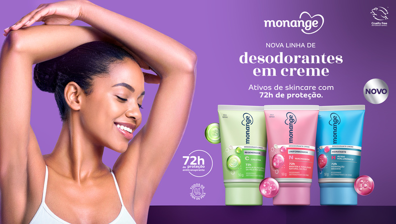 Monange lança desodorante em creme com ativos de skincare