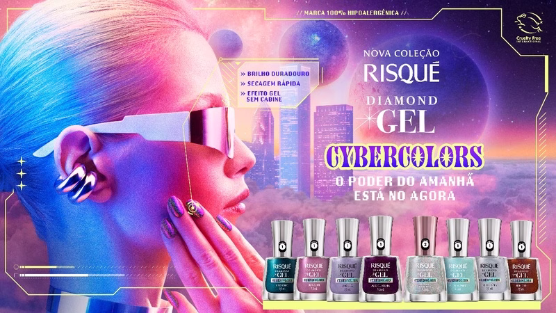 Coty expande portfólio de Risqué Diamond Gel com coleção retrofuturista