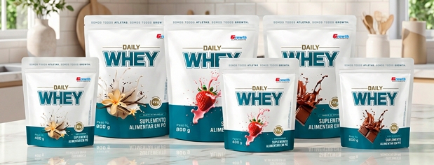 Growth Supplements expande portfólio com os lançamentos do Daily Whey e do pré-treino Core