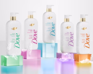 Dove aposta em skincare corporal no banho com a linha Sabonetes Sérum