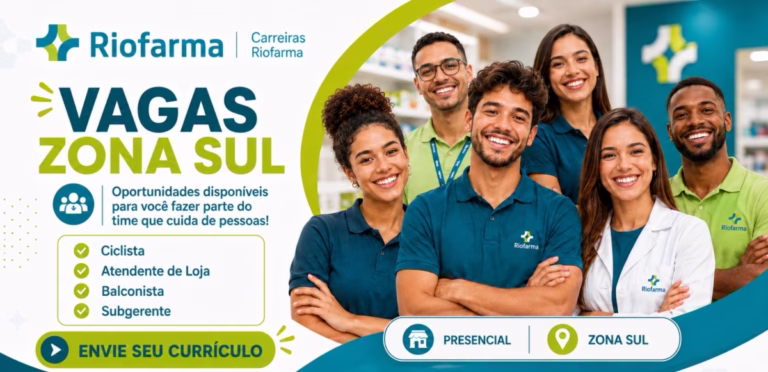 Riofarma abre vagas de emprego na Zona Sul do Rio de Janeiro